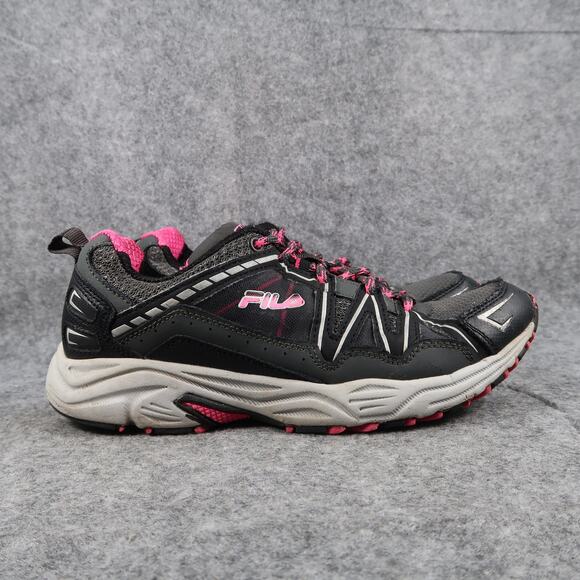 Fila Shoes Womens 8.5 Athletic Trainer Trail Running Active Sport Comfort Grey - Picture 1 of 11